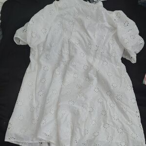 Torrid White Eyelet Mini Dress